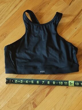 VSX Black High-Neck Racerback Sports Bra